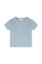 T-Shirt aus Musselin 'clear blue' mit Tasche FS25