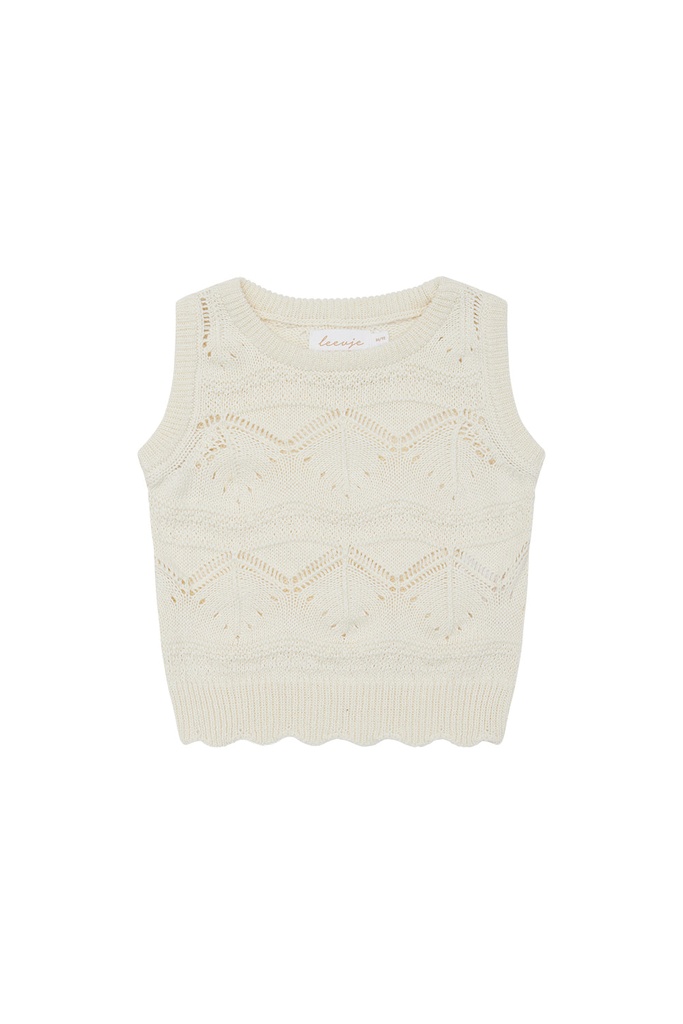 Stricktop mit aufwendigem Lochstrickmuster FS25