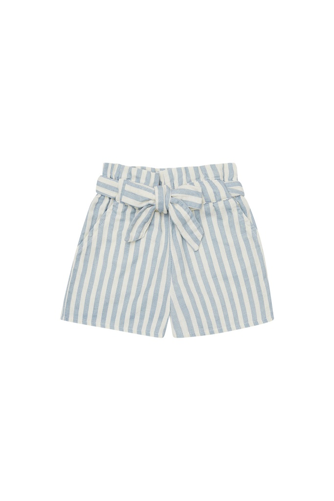 Leinenshorts 'blue stripes' mit Gürtel FS25
