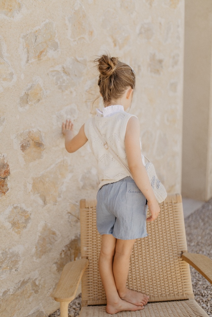 Leinenshorts 'clear blue' mit Gürtel FS25